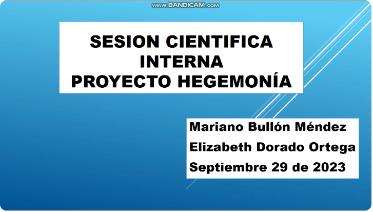 CIEM Sesión Científica Interna Proyecto Hegemonía